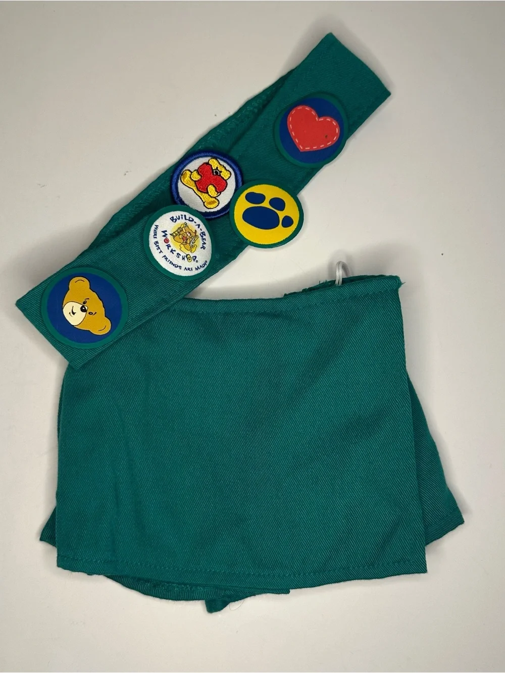 VTG Build A Bear Workshop Girl Scouts Green Sash & Skort W/ 5 Scout Patches